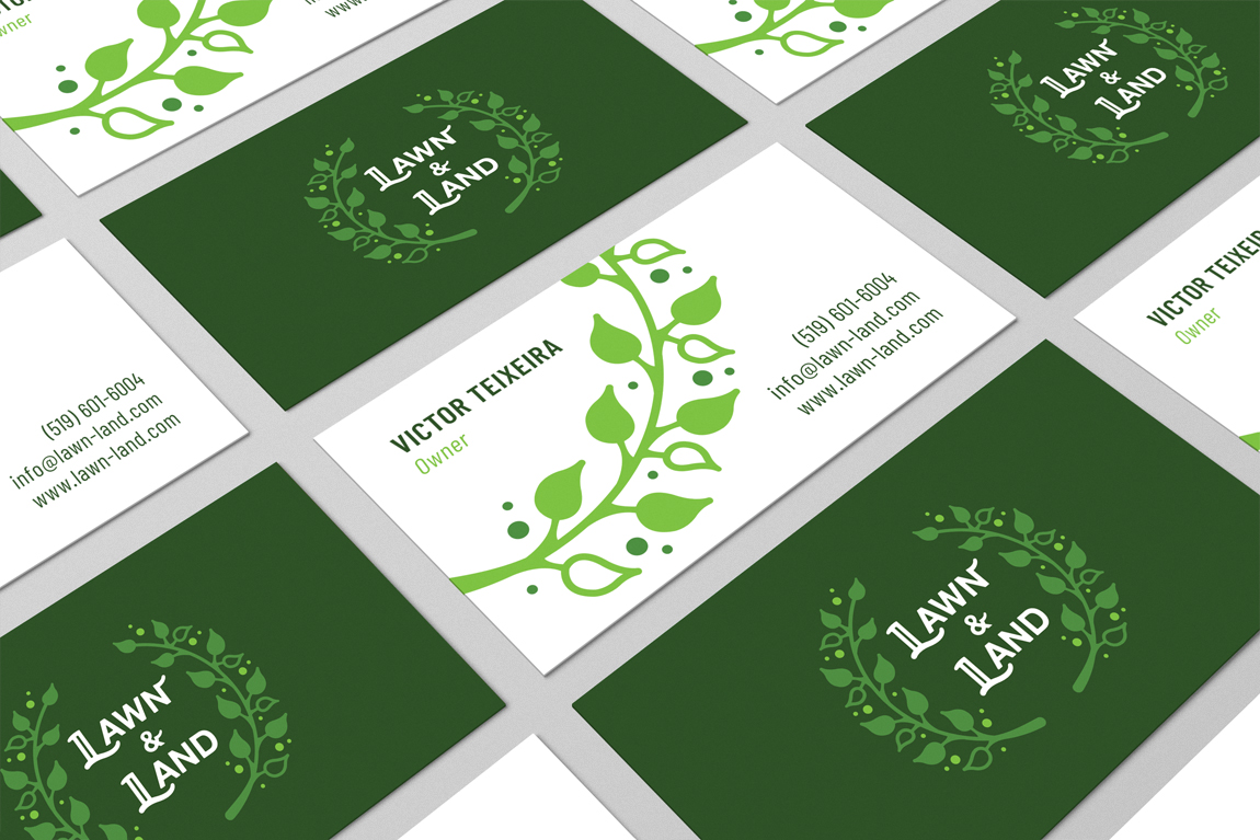 Lawn and Land Business Cards